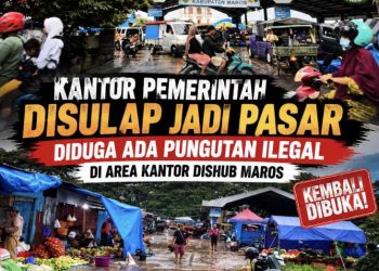 Kantor Pemerintah Disulap Jadi Pasar, Kembali Dibuka! Warga Soroti Dugaan Pungutan Ilegal di Area Kantor Dishub Maros